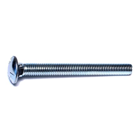 Midwest Fastener 1/2"-13 x 5" Zinc Plated Grade 5 Steel Coarse Thread Carriage Bolts 25PK 07522
